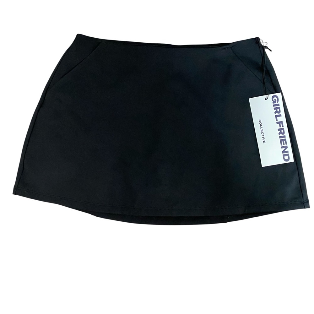 Girlfriend Collective Athletic Black Mini Skort